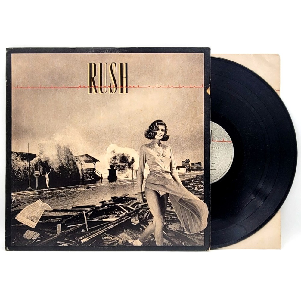RUSH - PERMANENT WAVES - ROCK LP RECORD MERCURY 1980